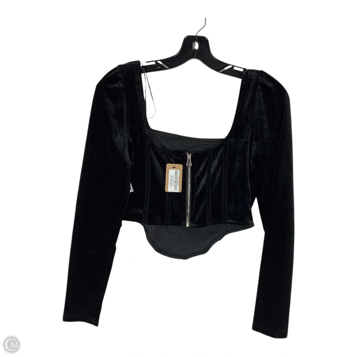 Top Long Sleeve By Vestique In Black, Size: M
