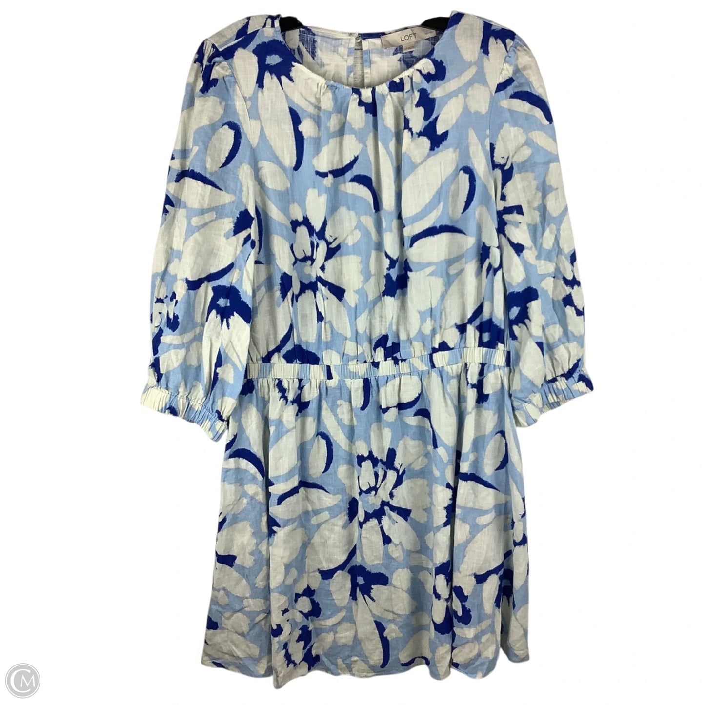 Dress Casual Midi By Loft In Blue, Size: Lp