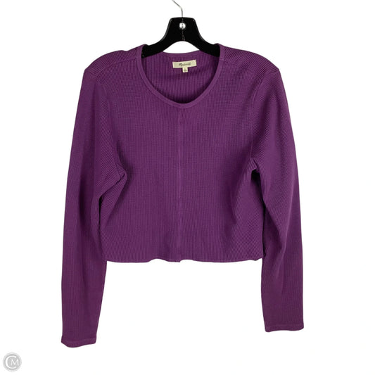 Top Long Sleeve By Madewell In Purple, Size: L