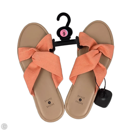 Sandals Flats By Shade & Shore In Orange, Size: 9