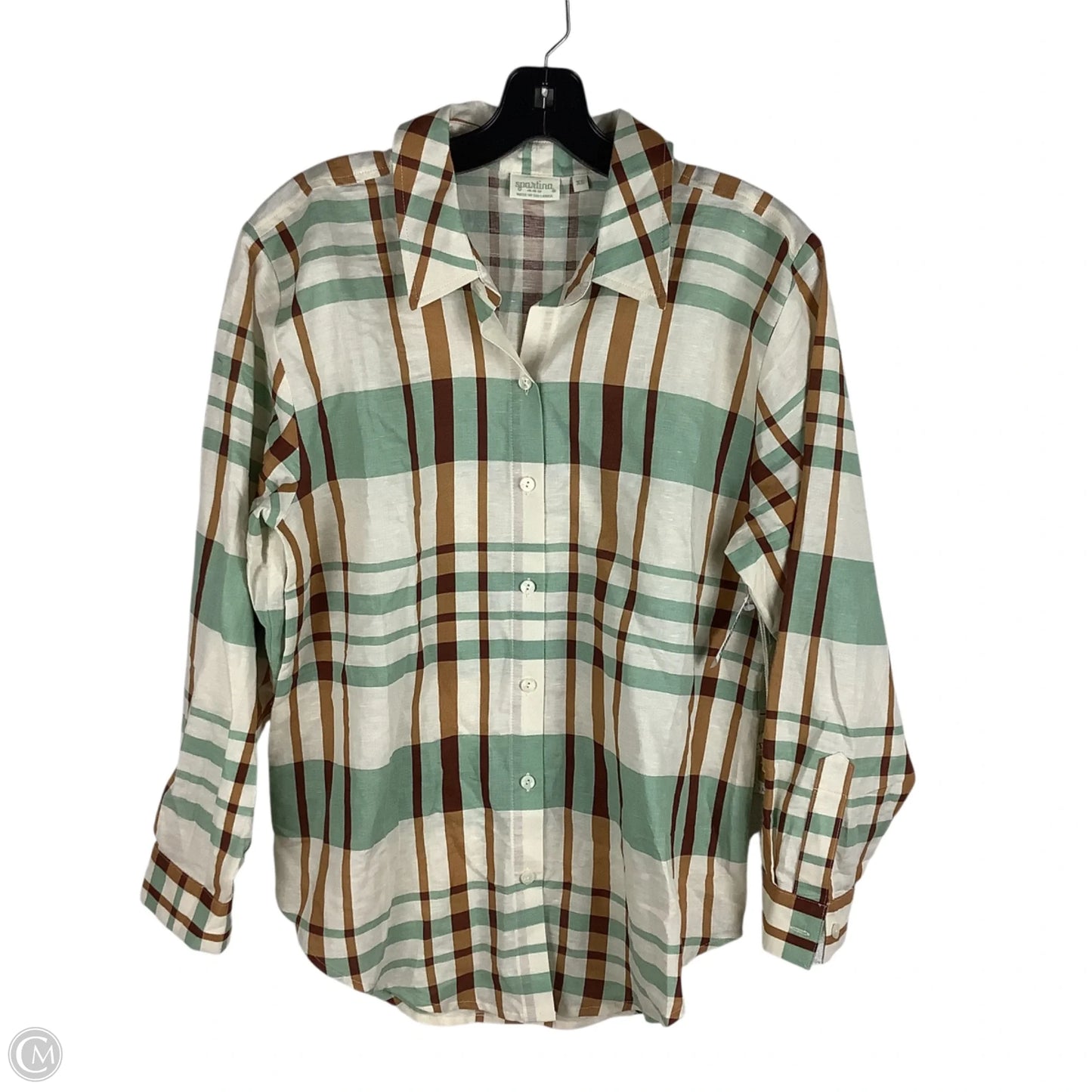 Top Long Sleeve By Spartina In Geometric Pattern, Size: Xs