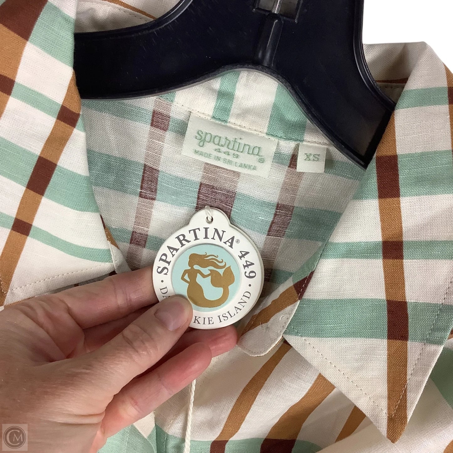 Top Long Sleeve By Spartina In Geometric Pattern, Size: Xs