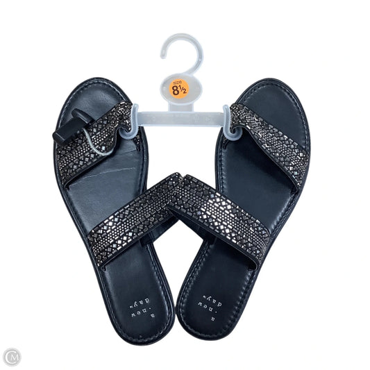 Sandals Flats By A New Day In Black, Size: 8.5