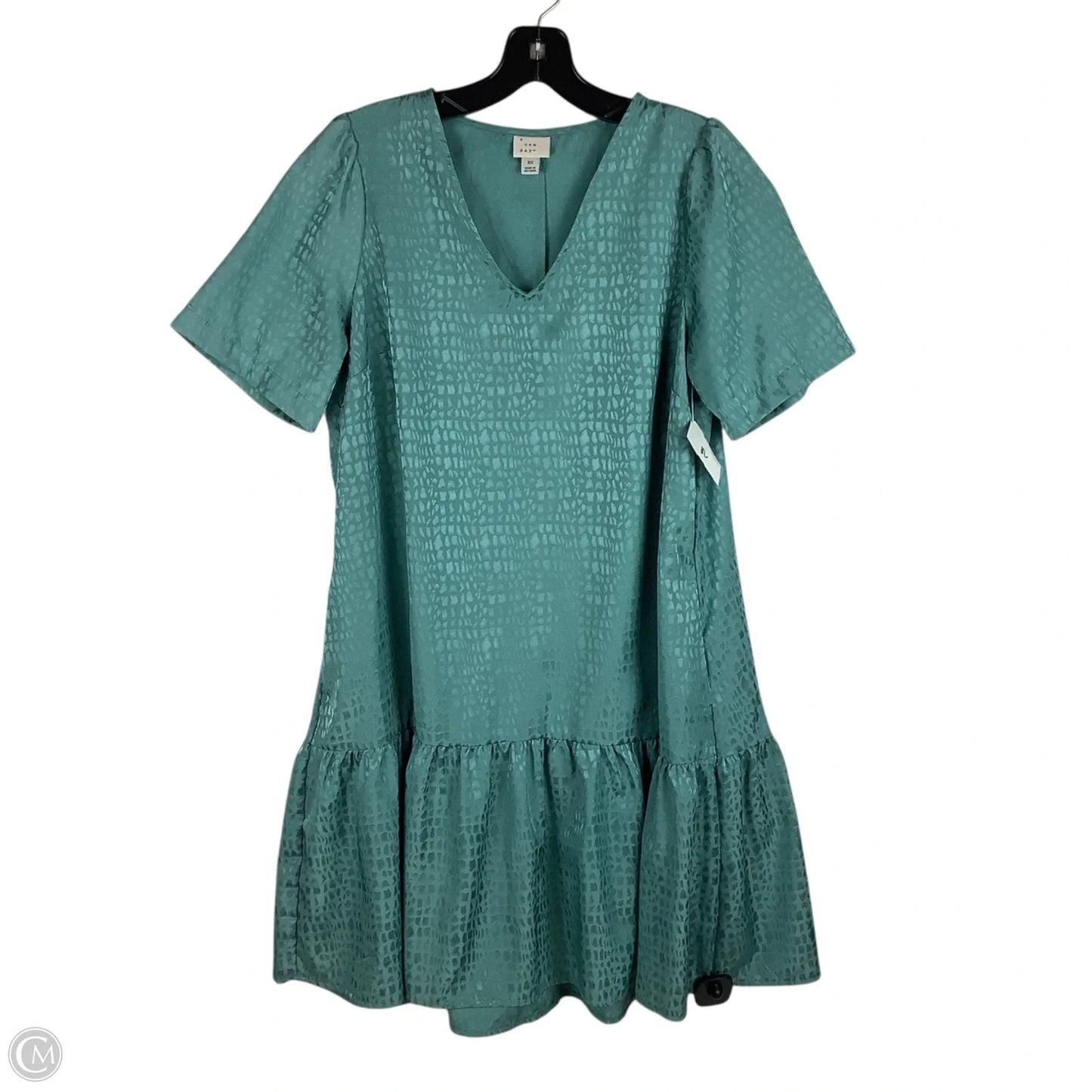 Dress Casual Midi By A New Day In Teal, Size: Xs