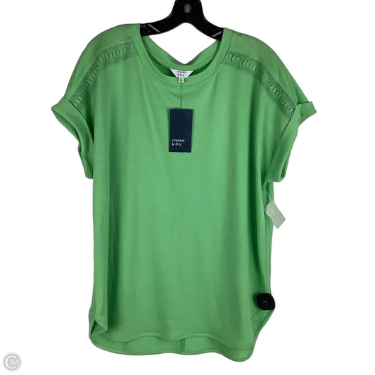 Top Short Sleeve By Crown And Ivy In Green, Size: Xl