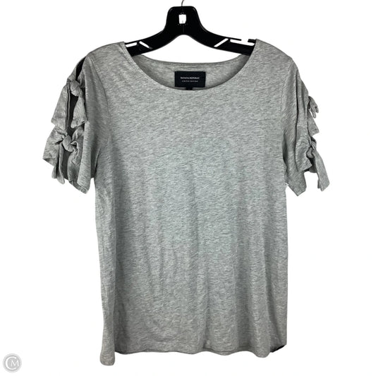 Top Short Sleeve Basic By Banana Republic In Grey, Size: S