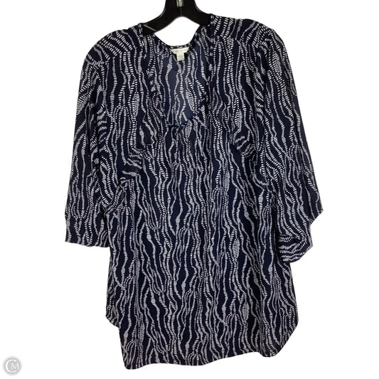 Top Short Sleeve By Cato In Navy, Size: 2x (18/20)