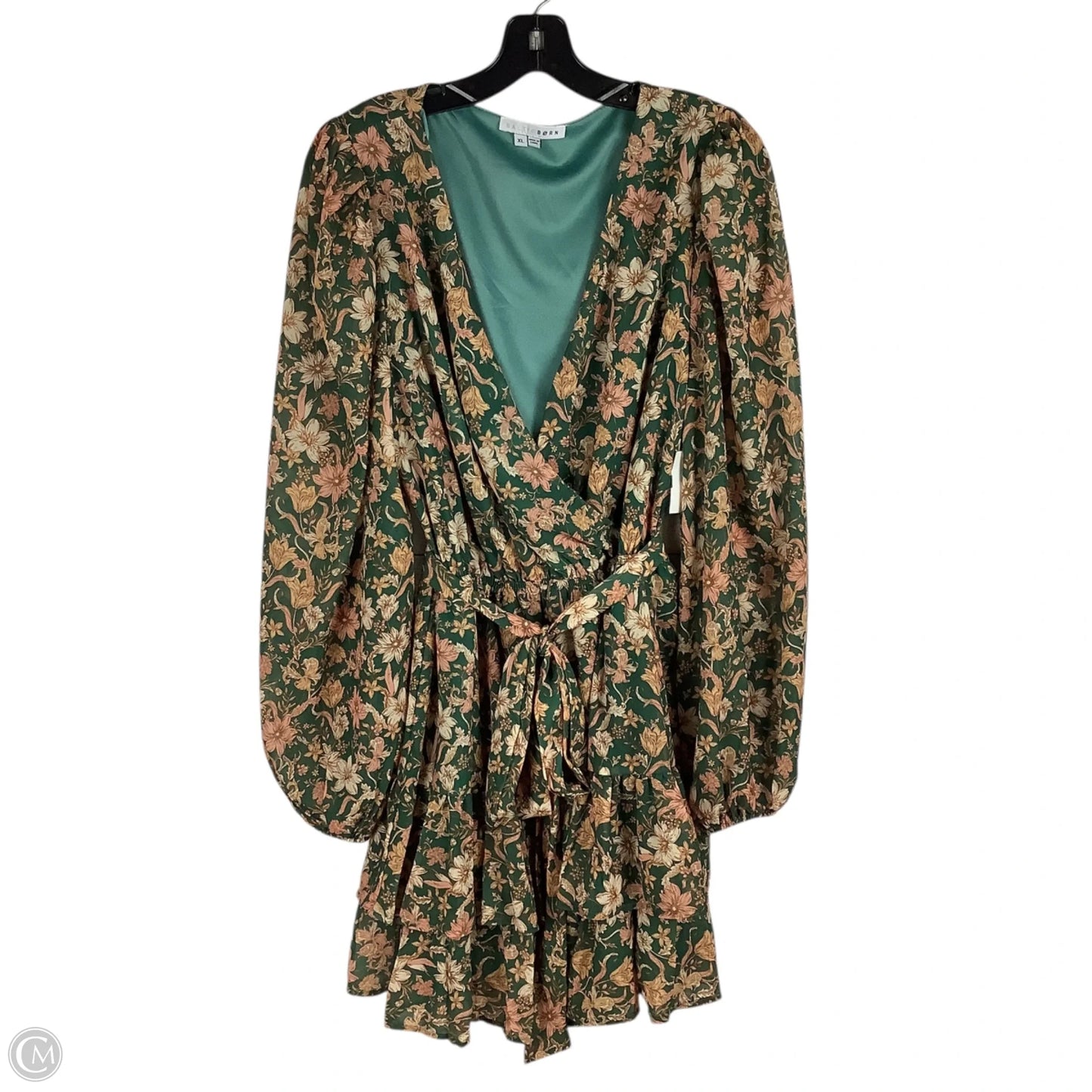 Dress Casual Midi By Cmc In Floral Print, Size: Xl
