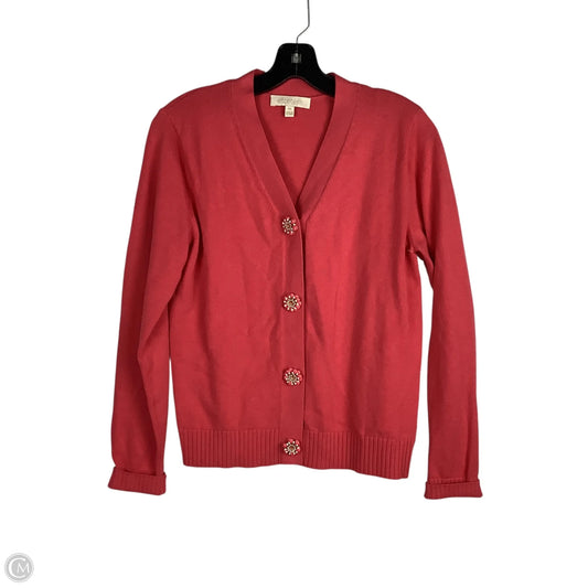 Sweater Cardigan By Etcetra In Red, Size: M