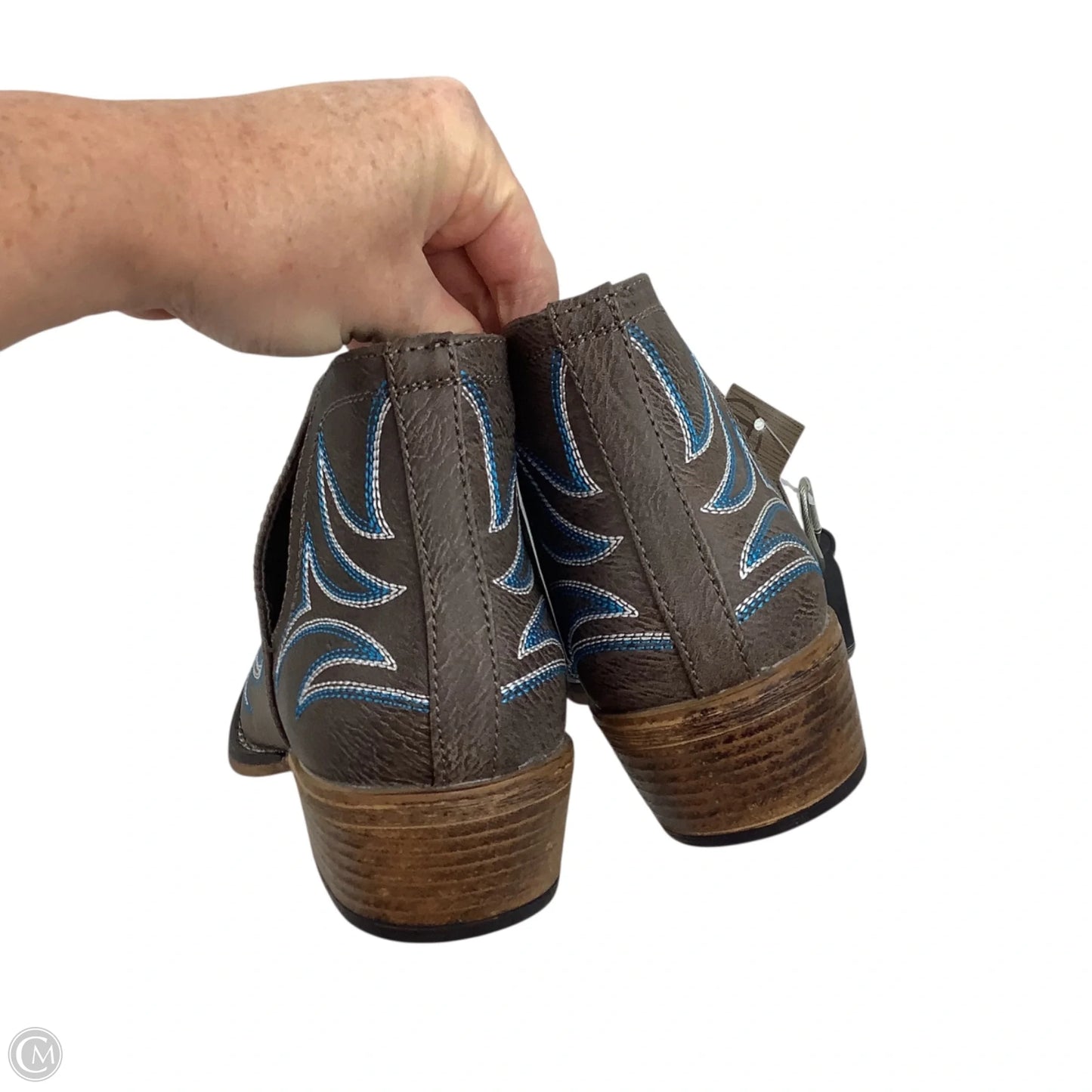 Boots Western By Roper In Blue & Brown, Size: 7.5