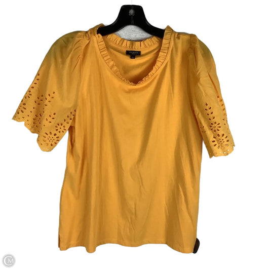 Top Short Sleeve By Talbots In Orange, Size: Lp
