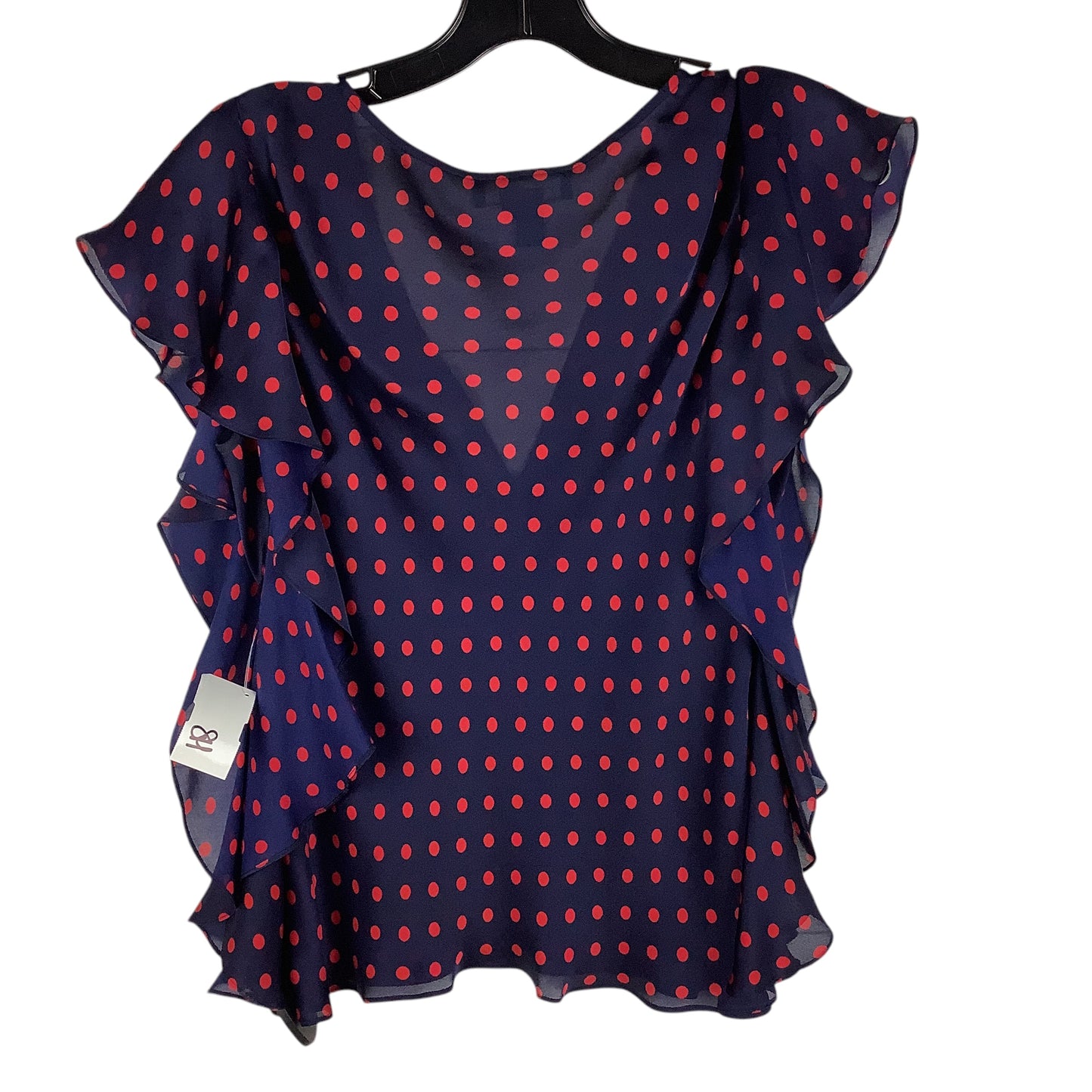 Top Short Sleeve By Lauren By Ralph Lauren In Polkadot Pattern, Size: S