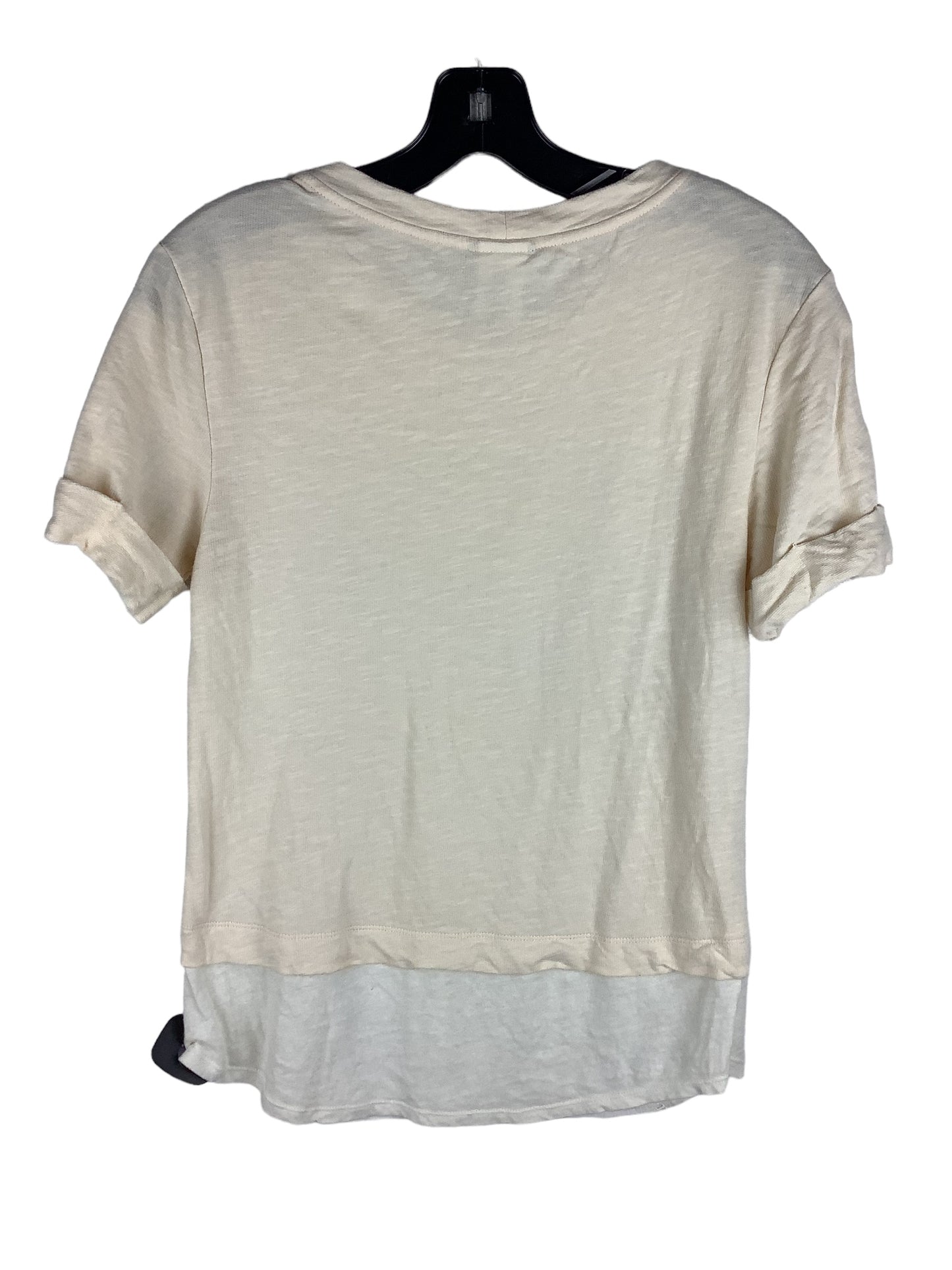 Cream Top Short Sleeve Dolan Left Coast, Size Xs