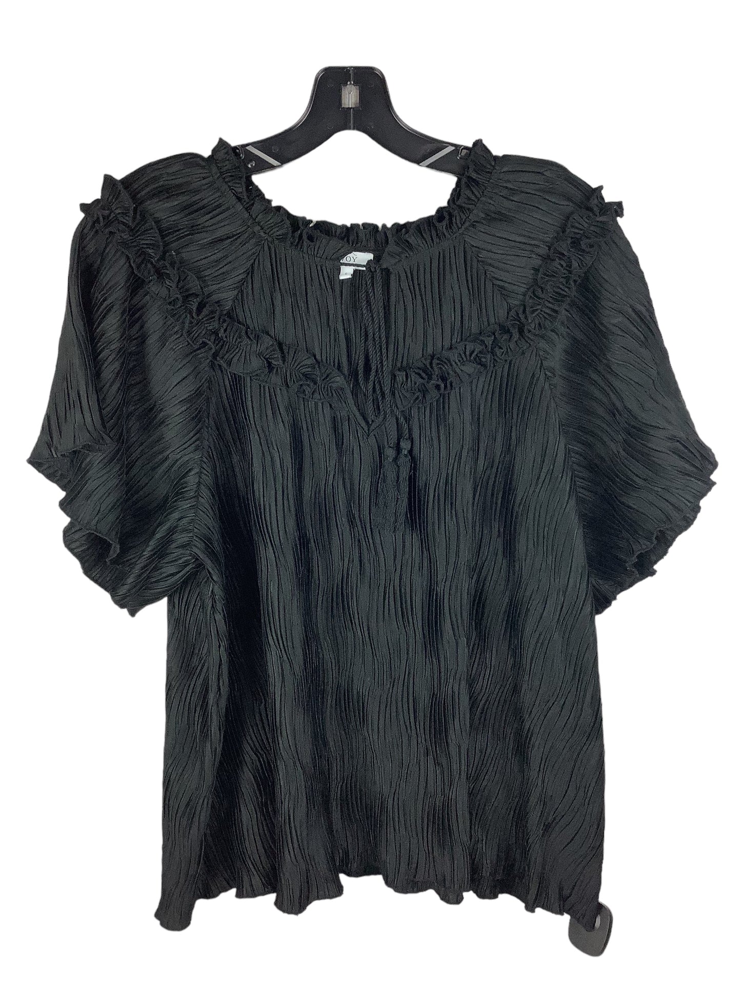 Top Short Sleeve By Clothes Mentor In Black, Size: S