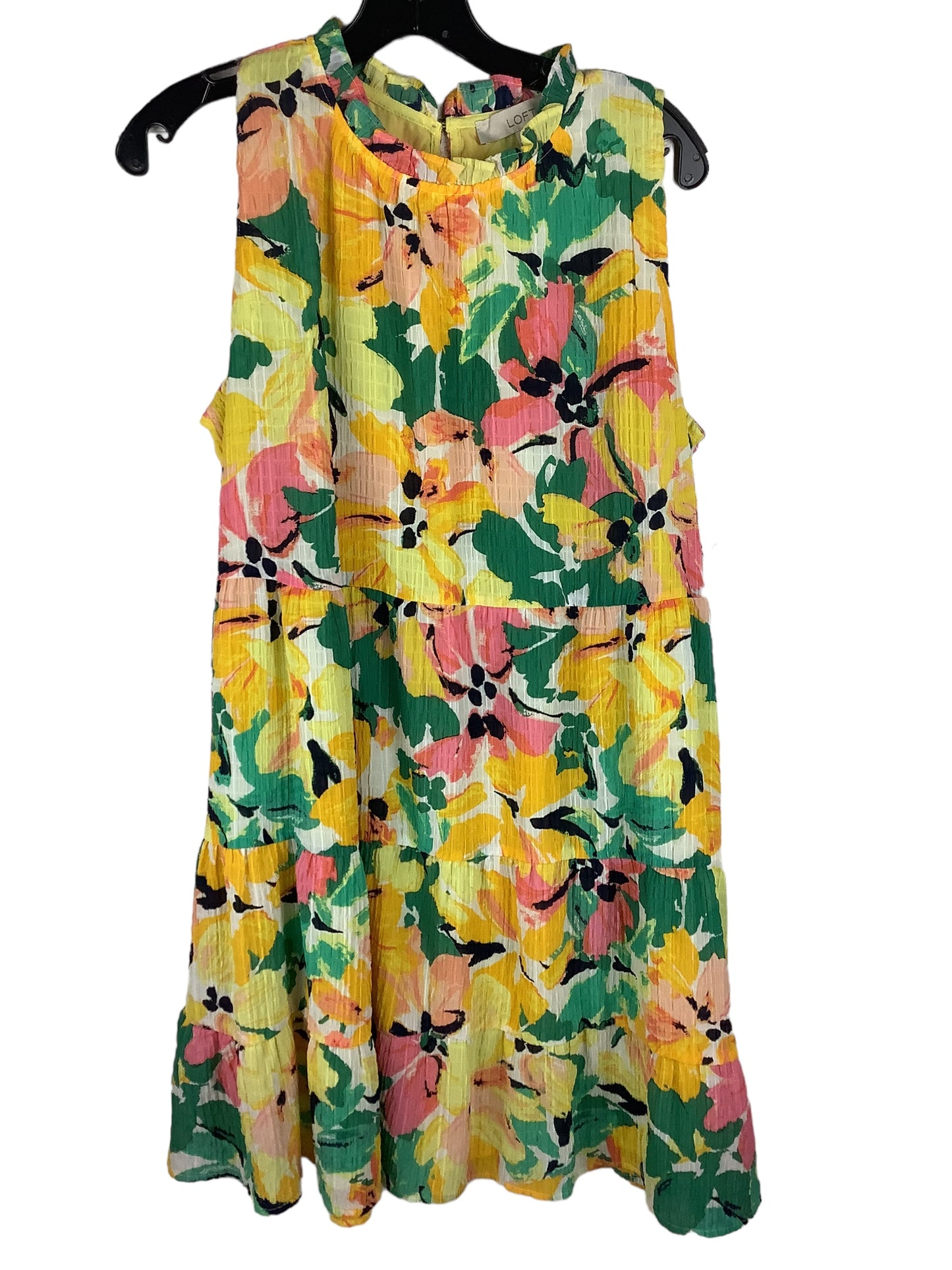 Dress Casual Midi By Loft In Multi-colored, Size: M