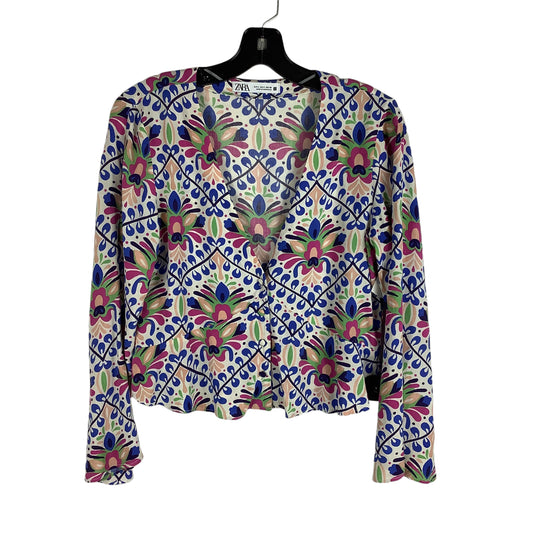 Top Long Sleeve By Zara In Multi-colored, Size: S