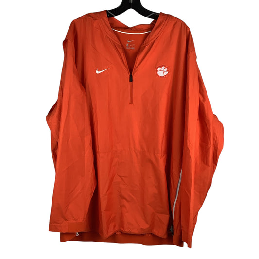 Jacket Windbreaker By Nike In Orange, Size: Xxl/est. women’s 3X