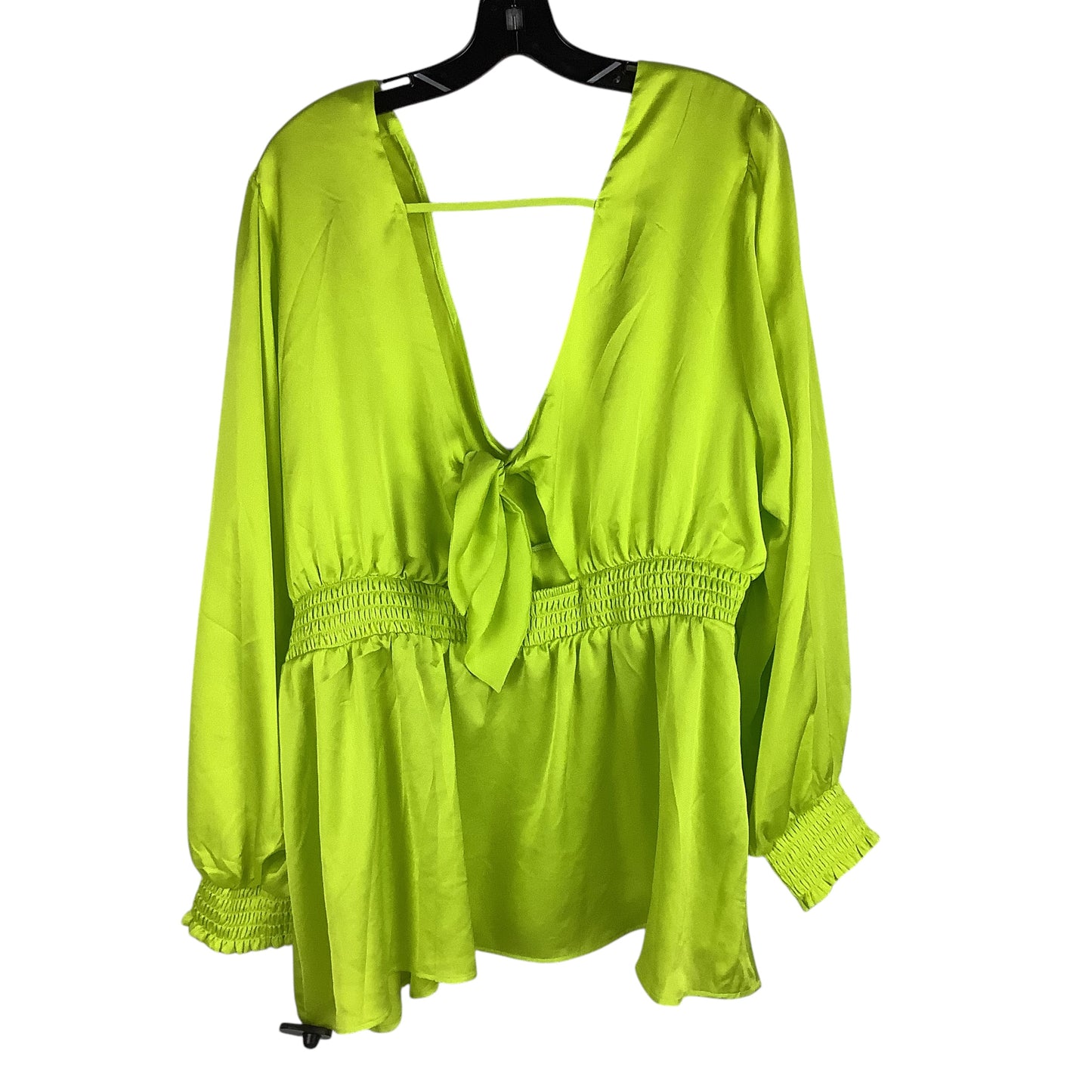 Top Long Sleeve By Torrid In Green, Size: 2X