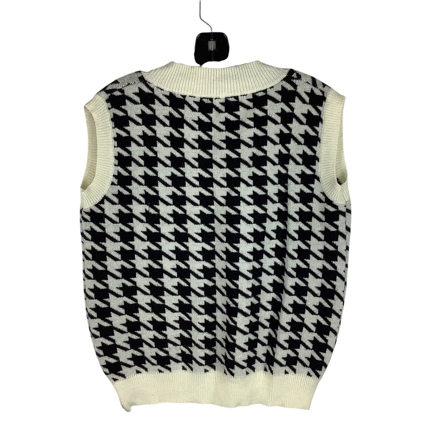 Vest Sweater By Vestique In Blue & Cream, Size: S