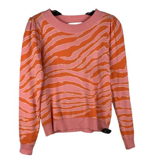 Sweater By Karlie In Orange & Pink, Size: M