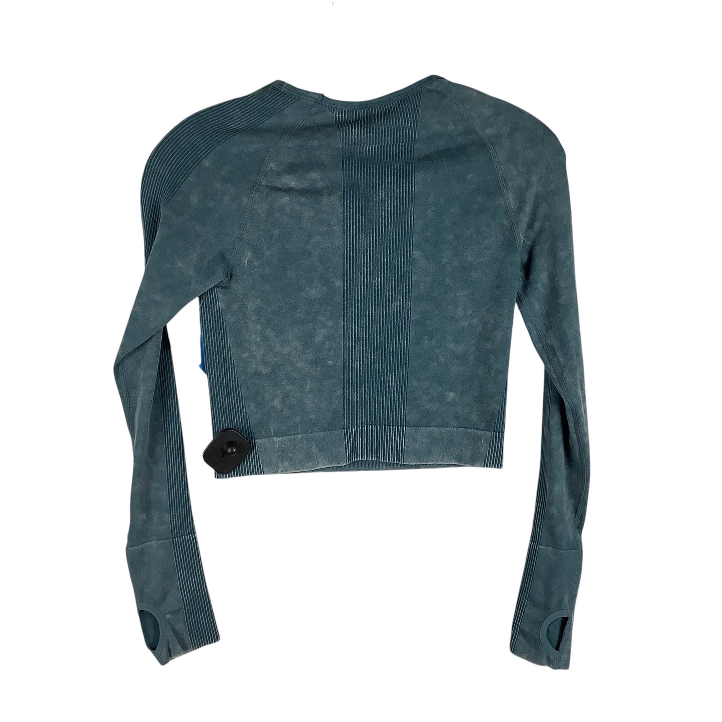 Athletic Top Long Sleeve Collar By Pink In Teal, Size: S