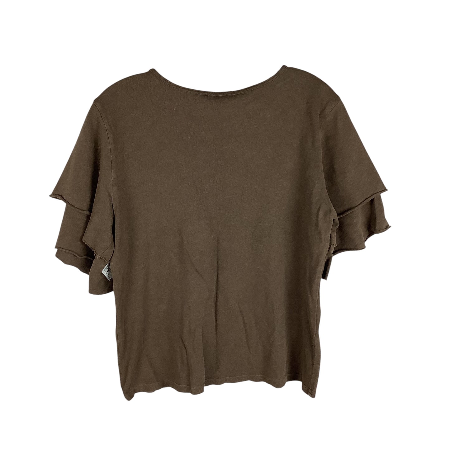 Top Short Sleeve By Clothes Mentor In Brown, Size: L