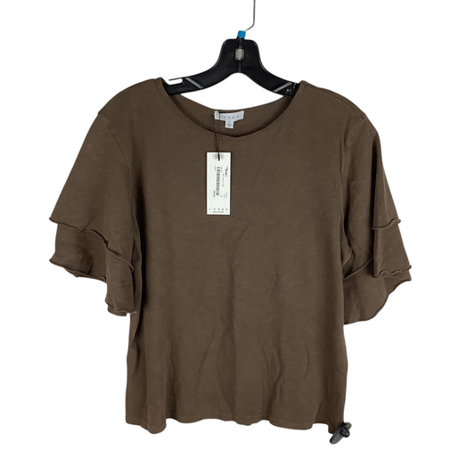 Top Short Sleeve By Clothes Mentor In Brown, Size: L