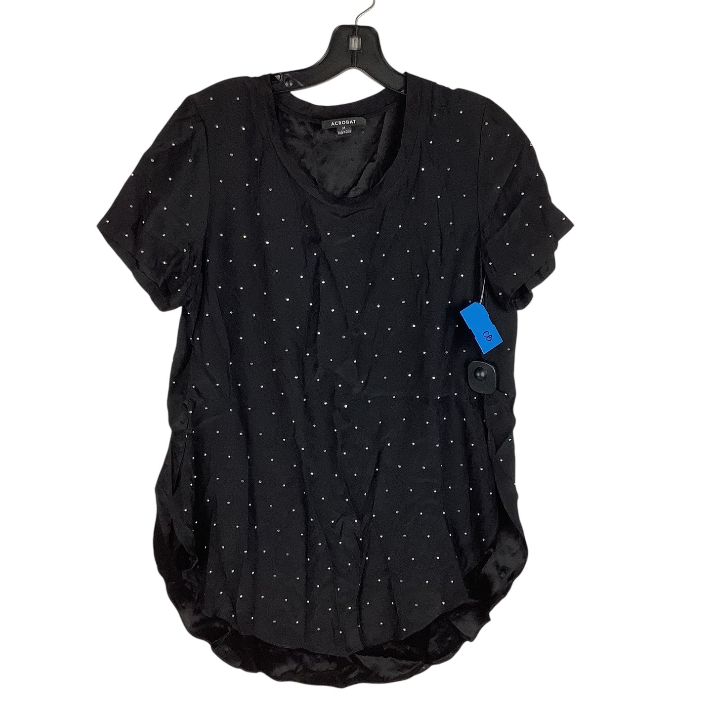 Top Short Sleeve By Clothes Mentor In Black, Size: M