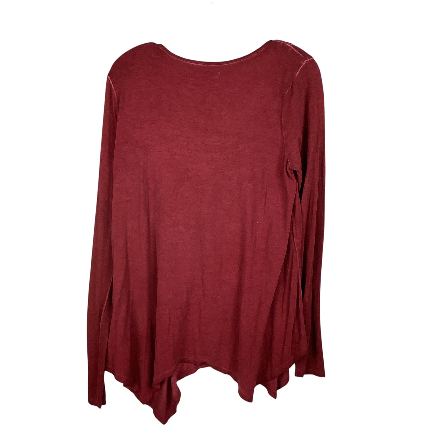 Top Long Sleeve By Knox Rose In Red, Size: M