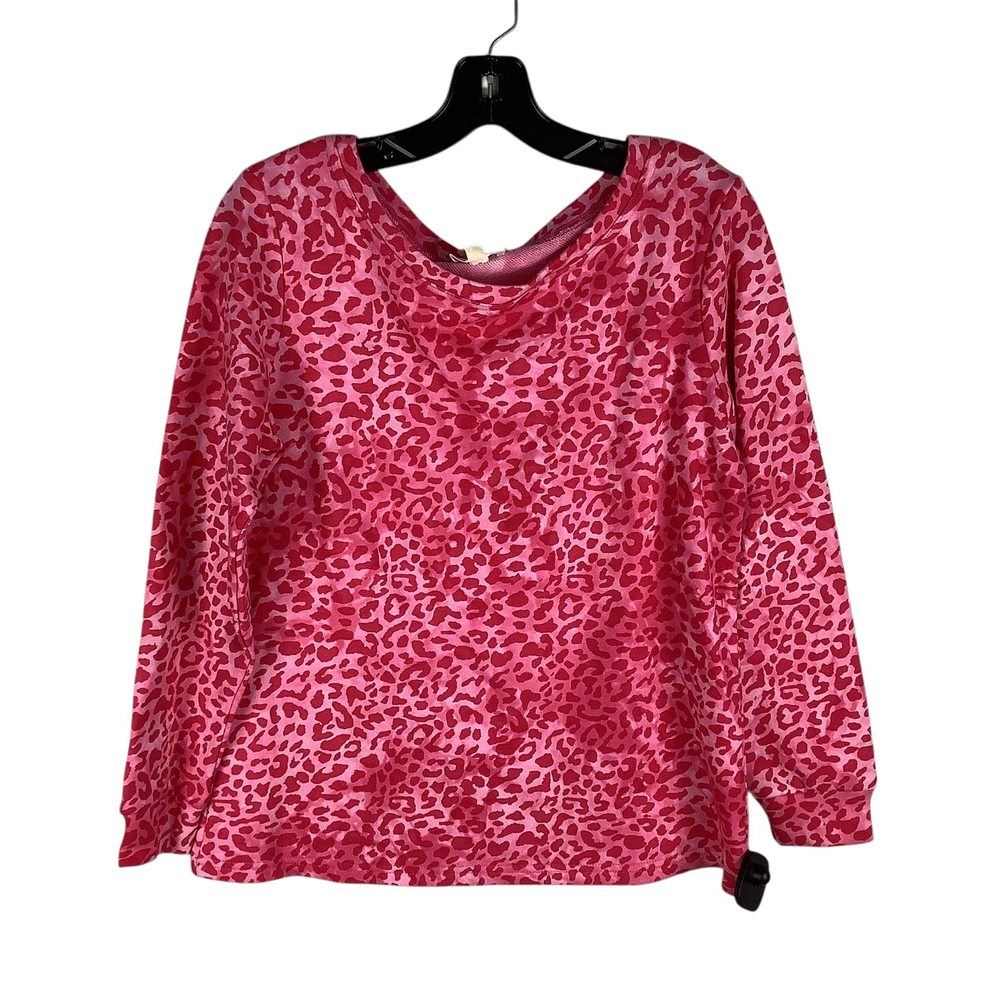 Top Long Sleeve By Bibi In Animal Print, Size: S