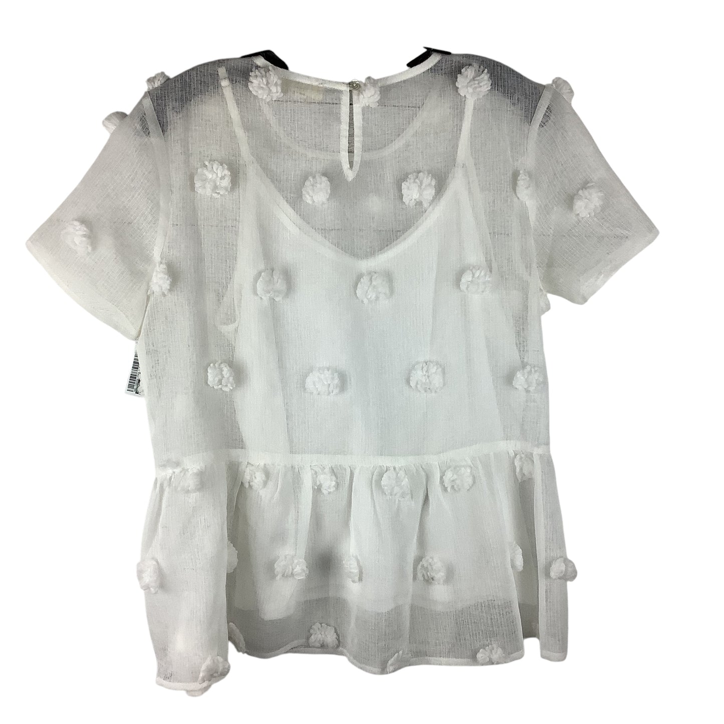 Top Short Sleeve By Entro In White, Size: M