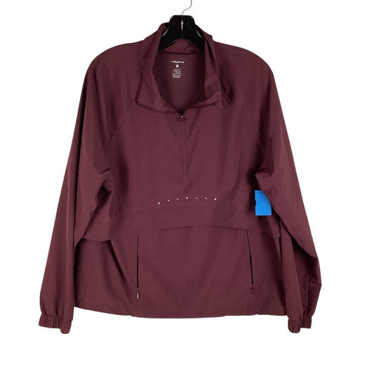 Athletic Jacket By Layer 8 In Maroon, Size: L