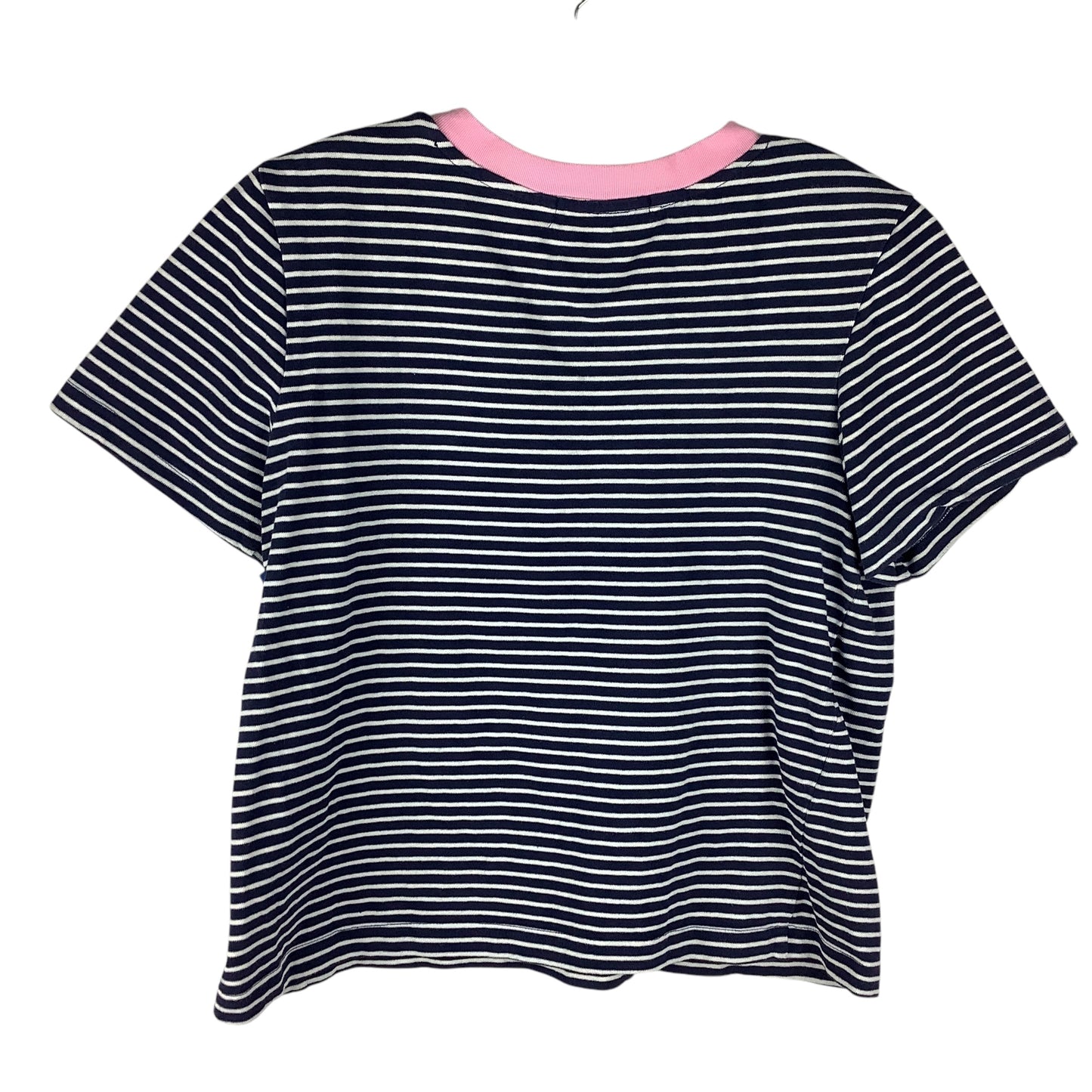 Top Short Sleeve Designer By English Factory In Striped Pattern, Size: M