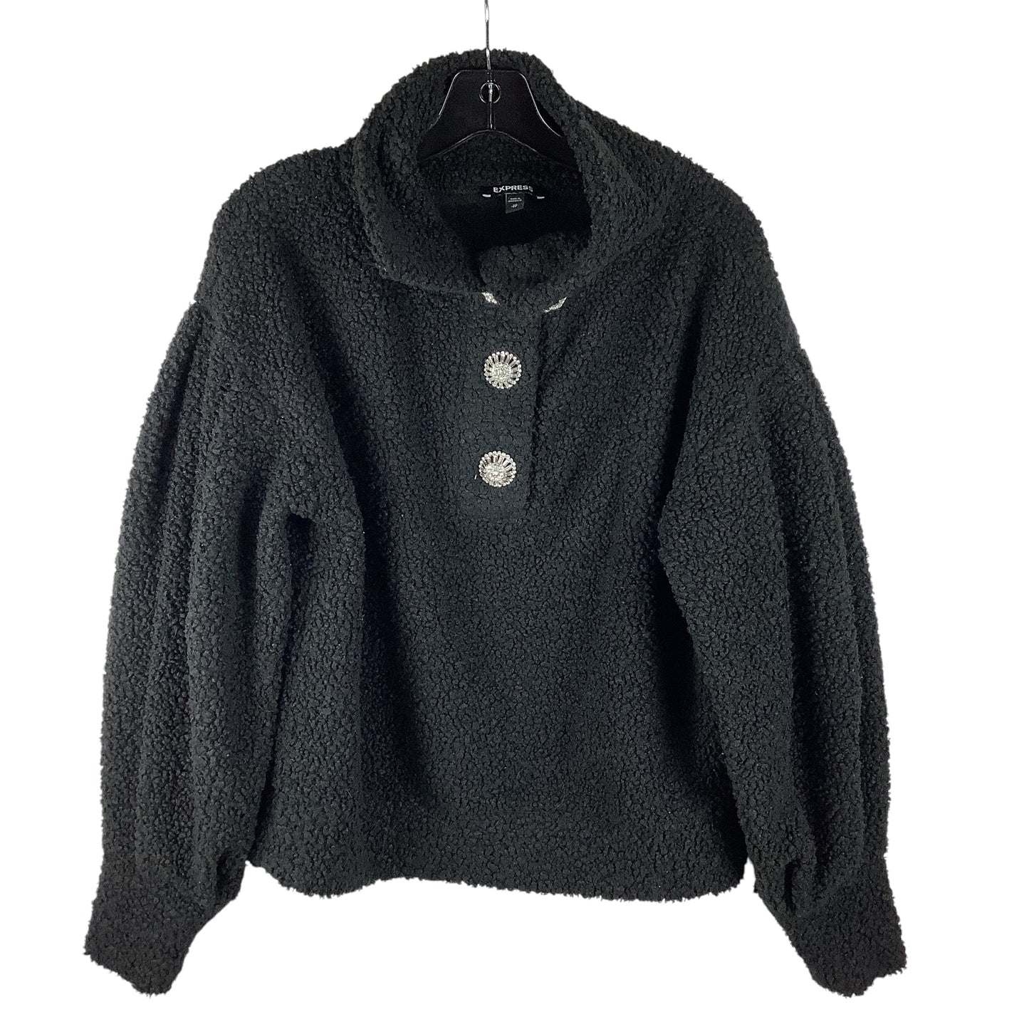 Sweatshirt Collar By Express In Black, Size: Xs