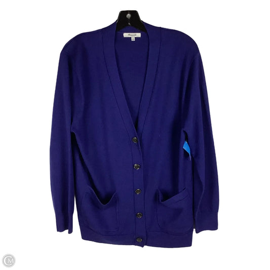 Cardigan By Madewell In Purple Blue, Size: L