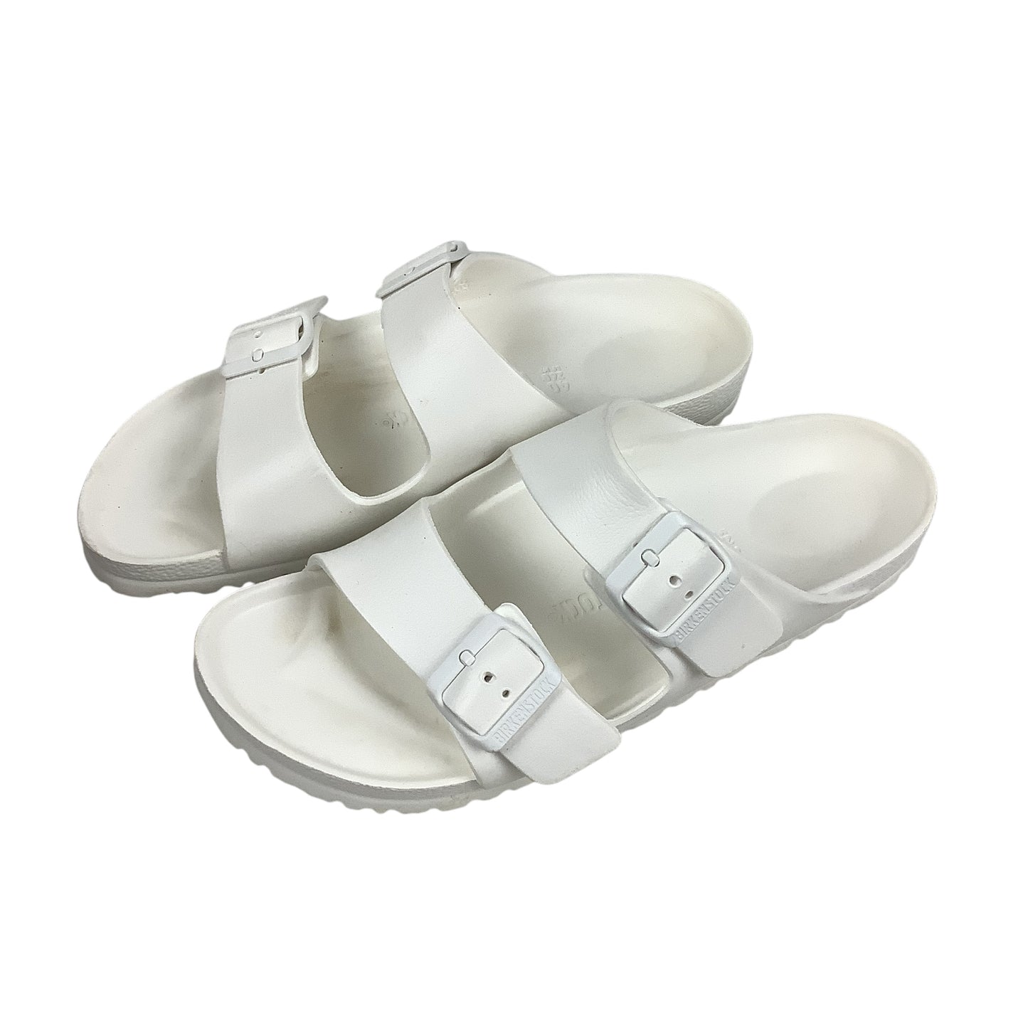 Sandals Flats By Birkenstock In White, Size: 9 (40)