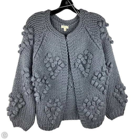 Sweater Cardigan By Debut In Grey, Size: L