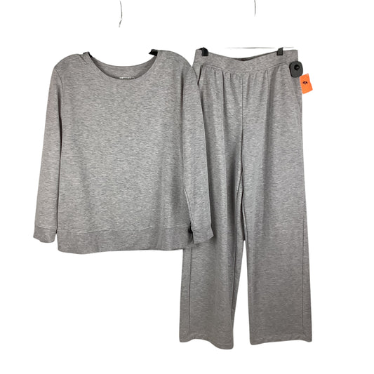 Pants Set 2pc By Anne Klein In Grey, Size: S