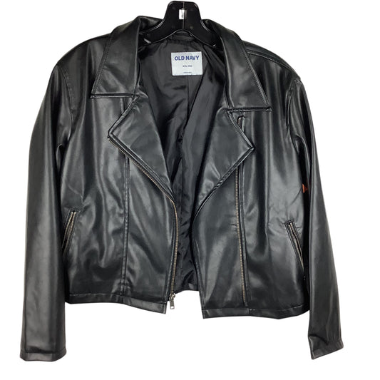 Jacket Leather By Old Navy In Black, Size: Xxl