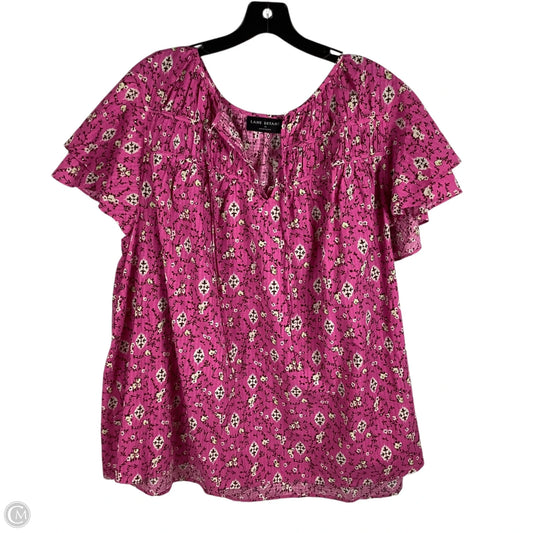 Top Short Sleeve By Lane Bryant In Pink, Size: 3x (28)