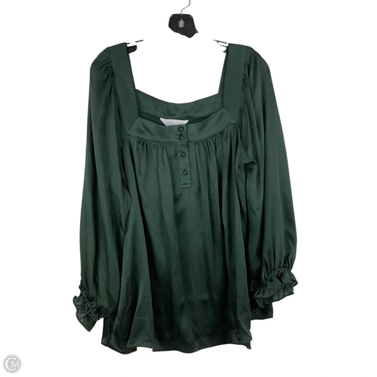 Top Long Sleeve By Lc Lauren Conrad In Green, Size: 1x
