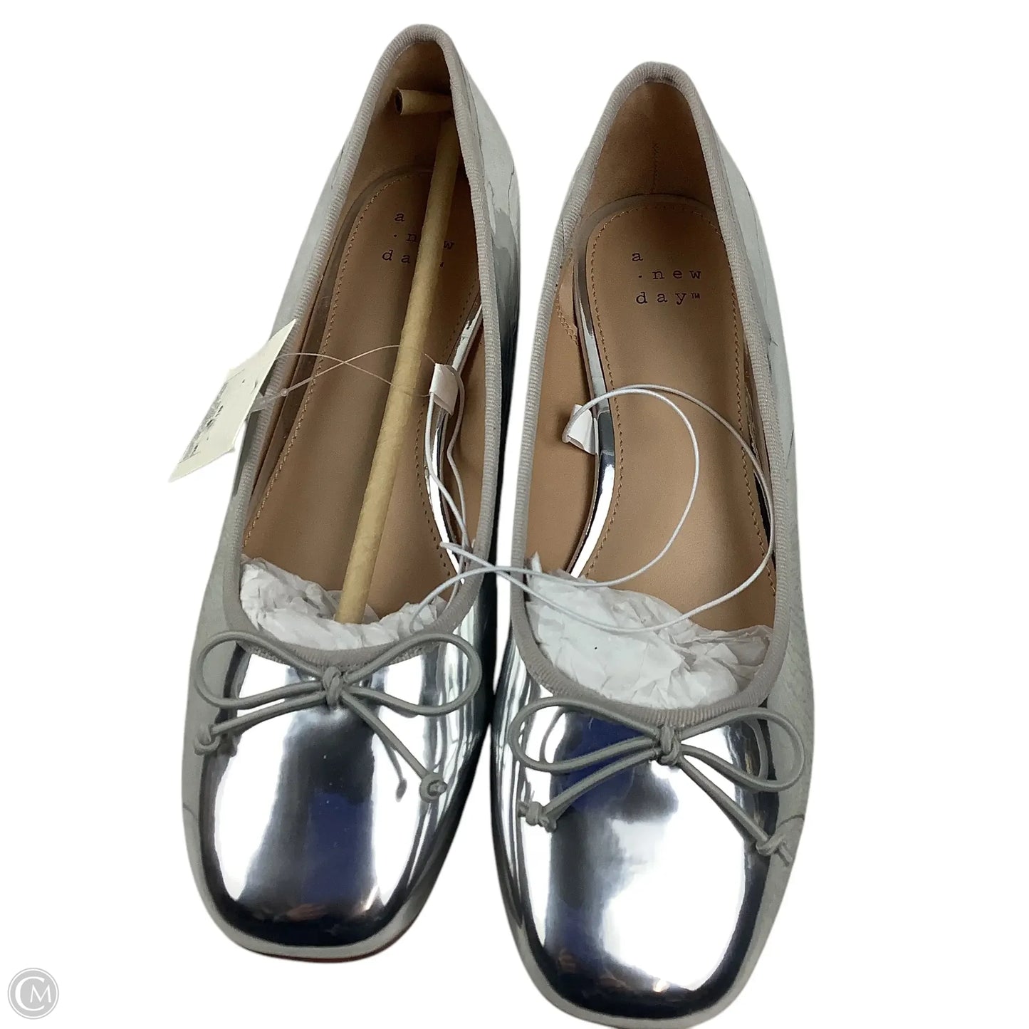 Shoes Flats By A New Day In Silver, Size: 6.5