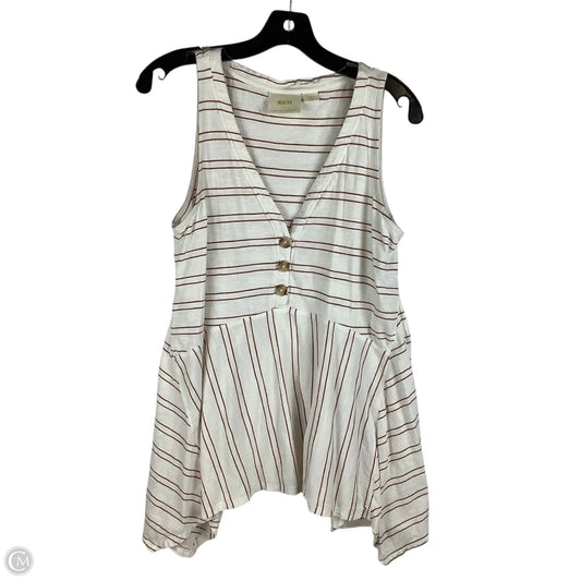 Top Sleeveless By Maeve In Striped Pattern, Size: S