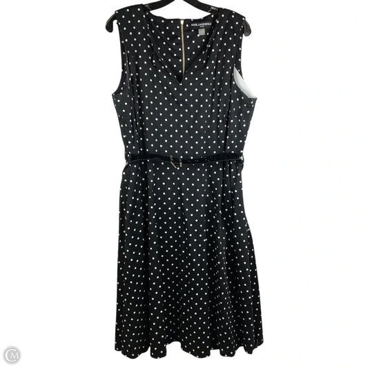 Dress Designer By Karl Lagerfeld In Polkadot Pattern, Size: 16