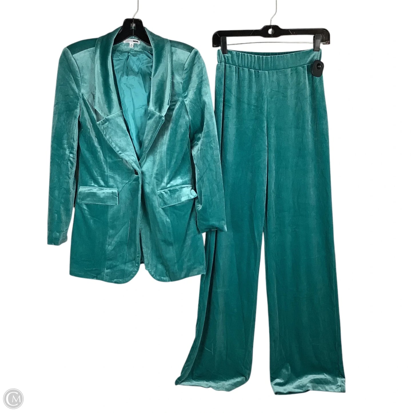 Pants Set 2pc By Fashion Nova In Teal, Size: Xs