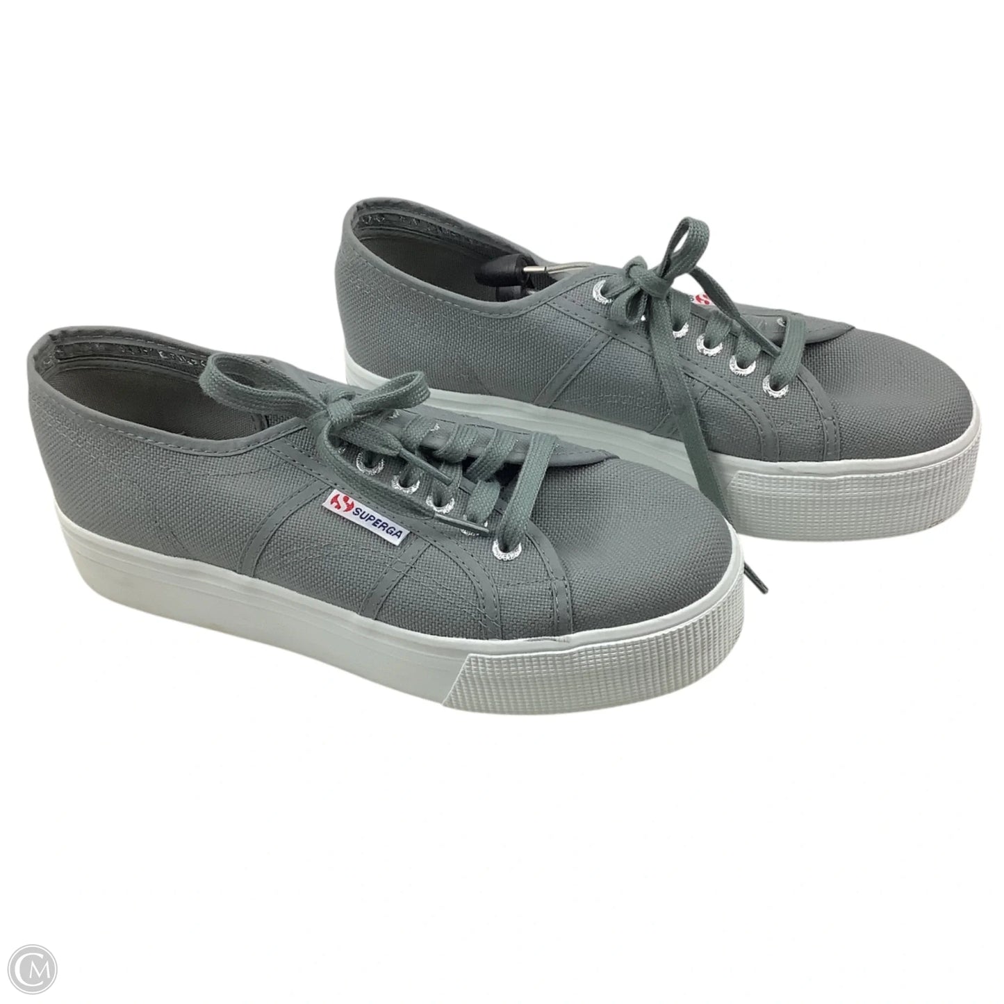 Shoes Sneakers By Superga In Grey, Size: 8