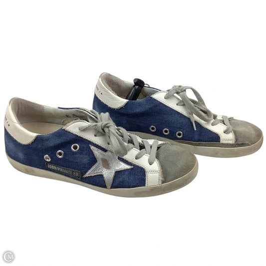 Shoes Luxury Designer By Golden Goose In Blue, Size: 8.5/39