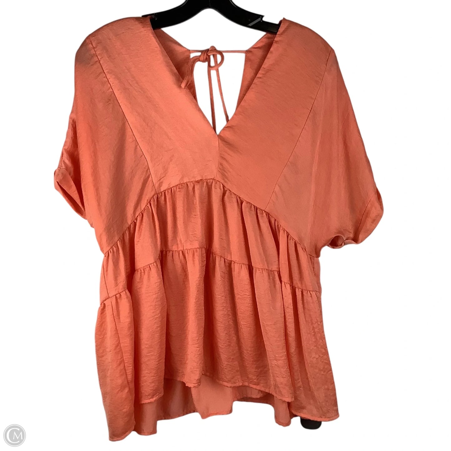 Top Short Sleeve By Entro In Orange, Size: M