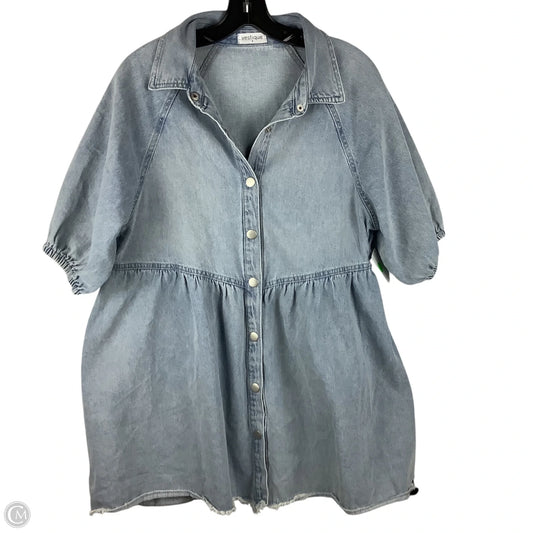 Dress Casual Midi By Vestique In Blue Denim, Size: S