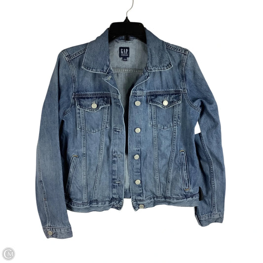 Jacket Denim By Gap In Blue Denim, Size: S